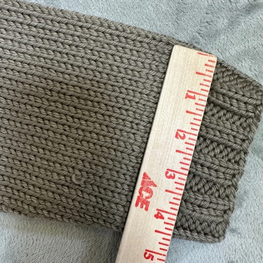 Banana Republic Factory Wool Turtleneck Sweater Taupe Brown Cable Knit Mens L